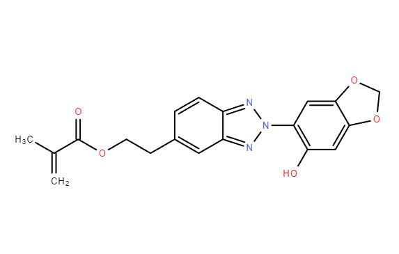 1357398-04-9,2-Propenoic acid, 2-methyl-, 2-[2-(6-hydroxy-1,3-benzodioxol-5-yl)-2H-benzotriazol-5-yl]ethyl ester (ACI)