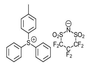 862261-51-6,Sulfonium, (4-methylphenyl)diphenyl-, salt with 4,4,5,5,6,6-hexafluorodihydro-4H-1,3,2-dithiazine 1,1,3,3-tetraoxide (1:1)