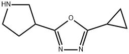 1225218-55-2,2-cyclopropyl-5-(pyrrolidin-3-yl)-1,3,4-oxadiazole